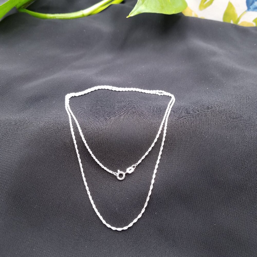 925 Sterling Silver Italian Loose Rope Chain Necklace – 22" Length – 1.2mm Gauge